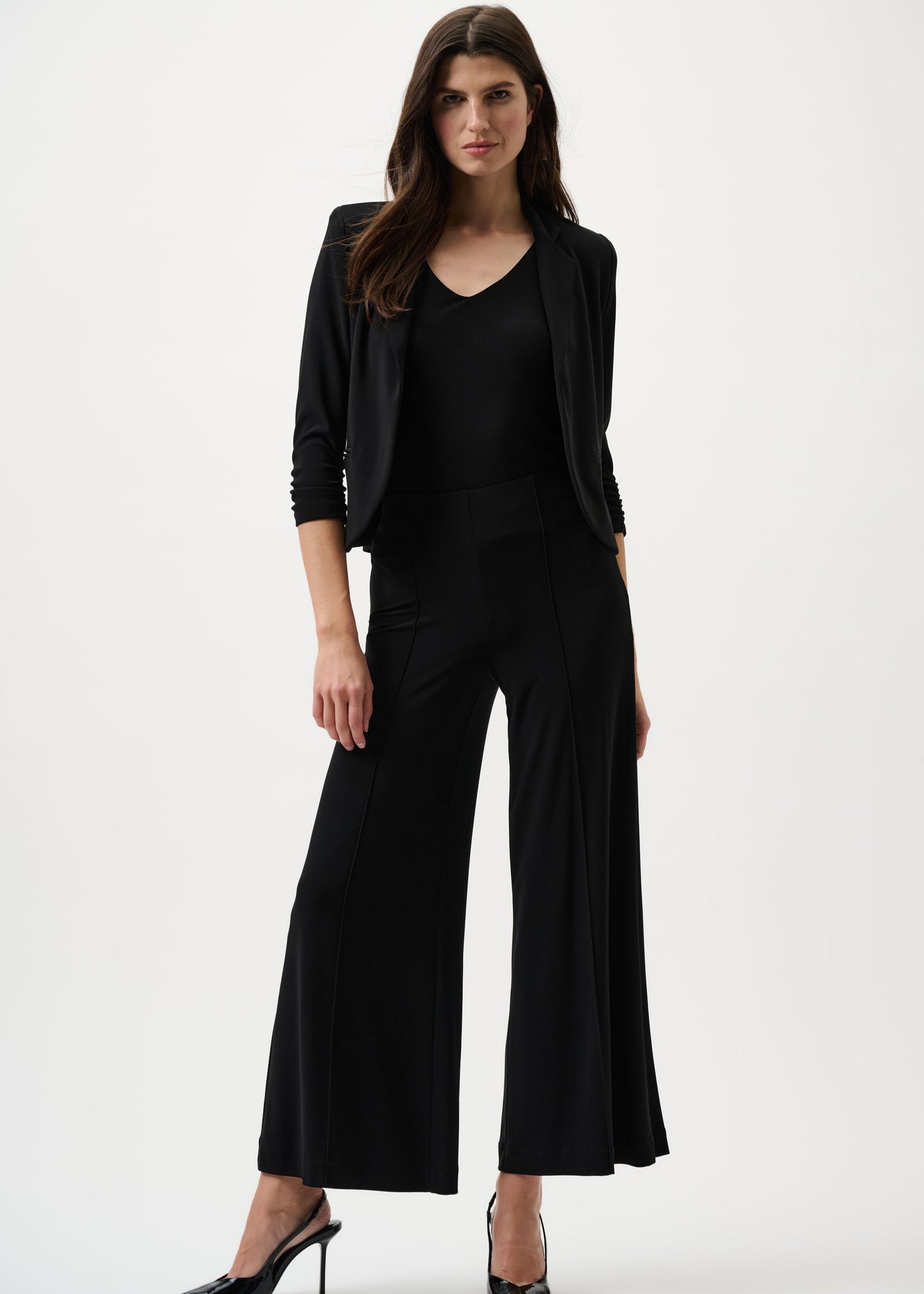 Joseph Ribkoff - Silky Knit Pull-On Wide-Leg Pants