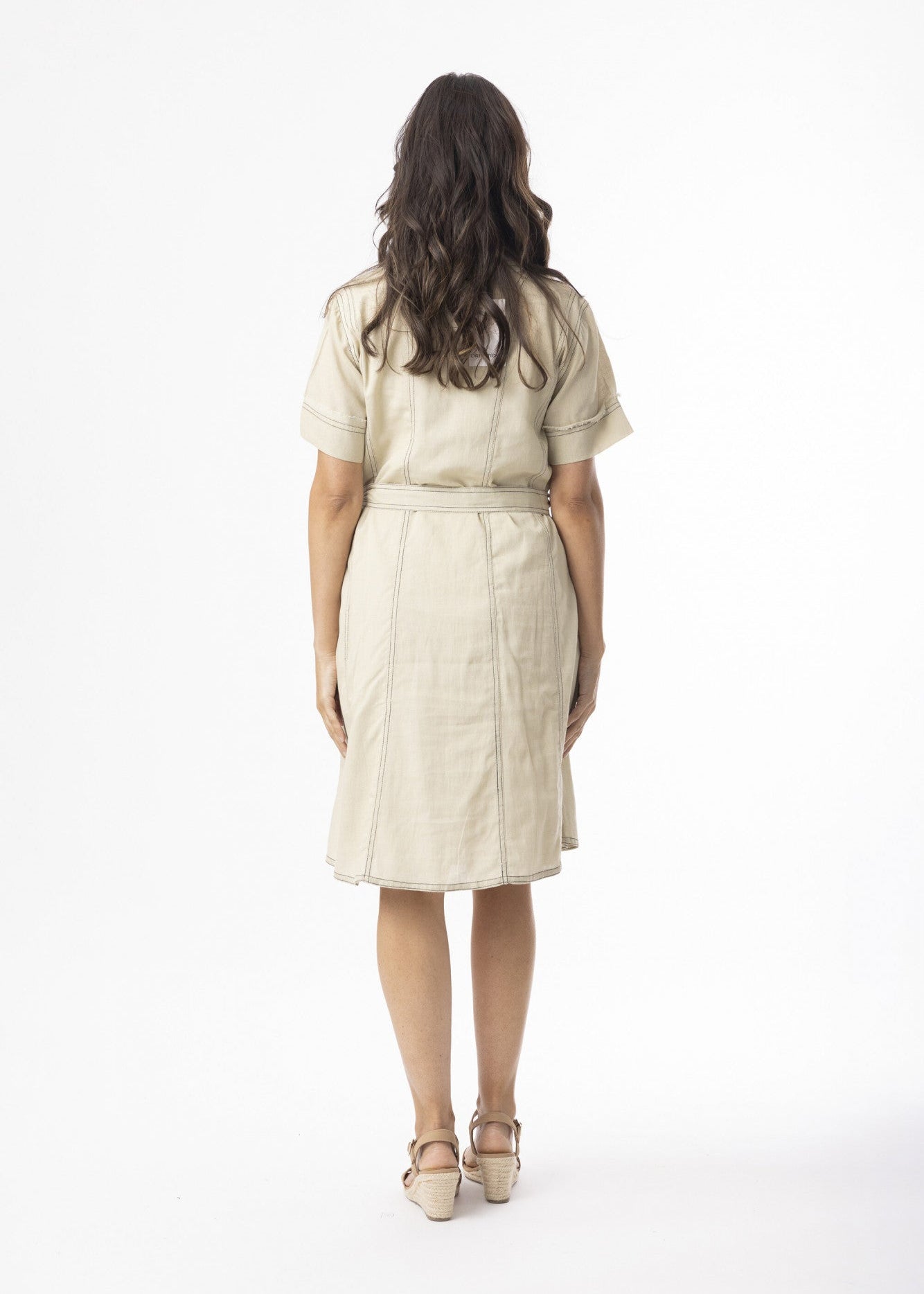 Orientique - Linen Essentials Dress Collar Buttonthrough