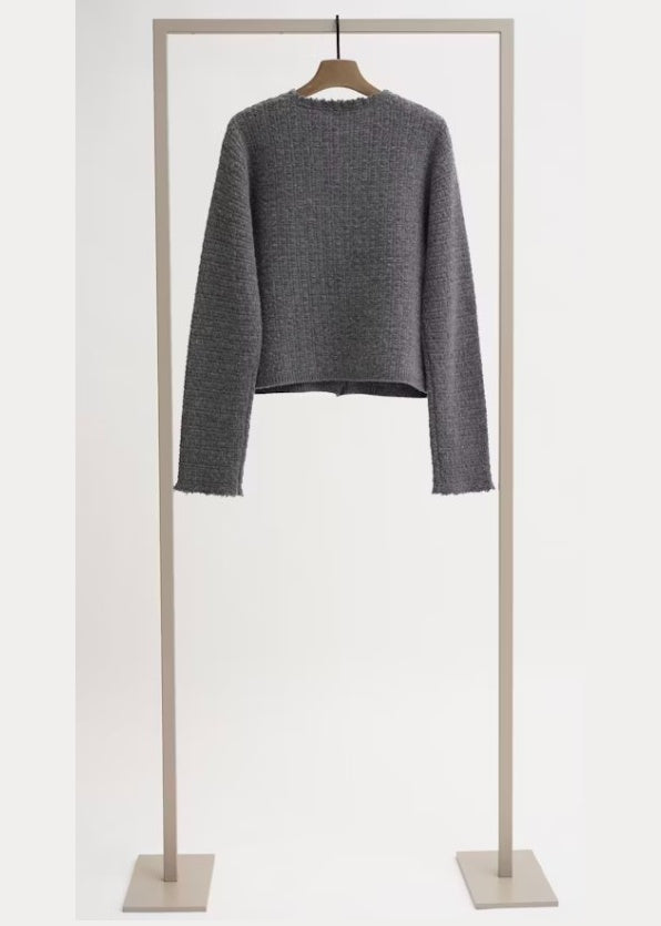 Herzen's - Wool Cashmere Button Front Two Pocket Cardigan - SALE