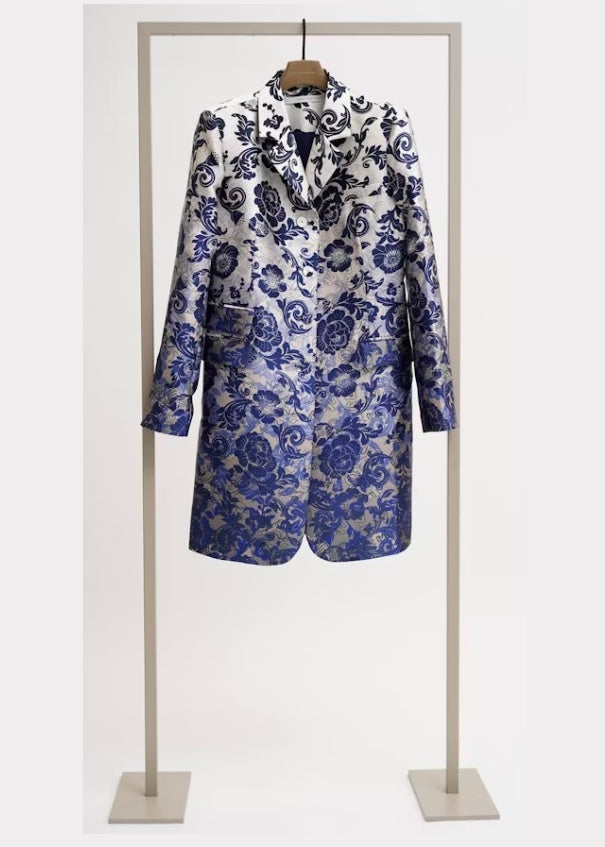 Herzen's - Floral Single Breasted Coat - SALE