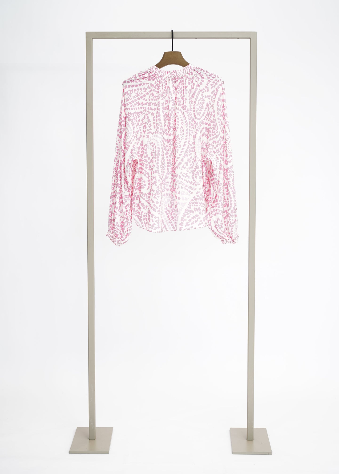 Herzen's - Silk Paisley Peasant Blouse With Billow Sleeve