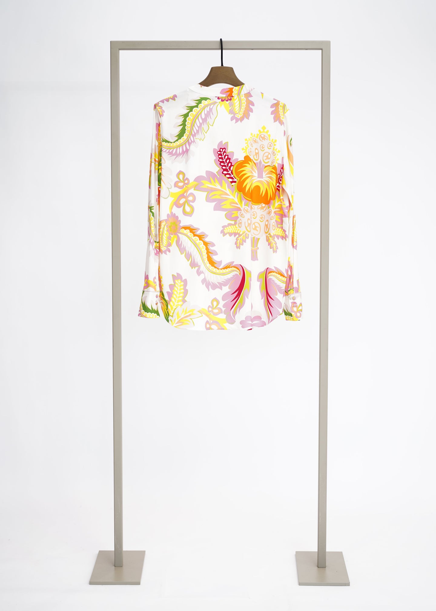 Herzen’s - Silk Print Henley Blouse