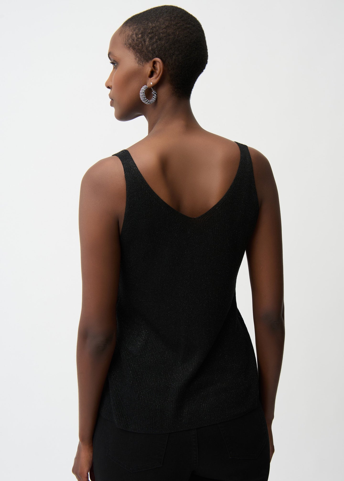 Joseph Ribkoff - Metallic Knitted Camisole with Rhinestones