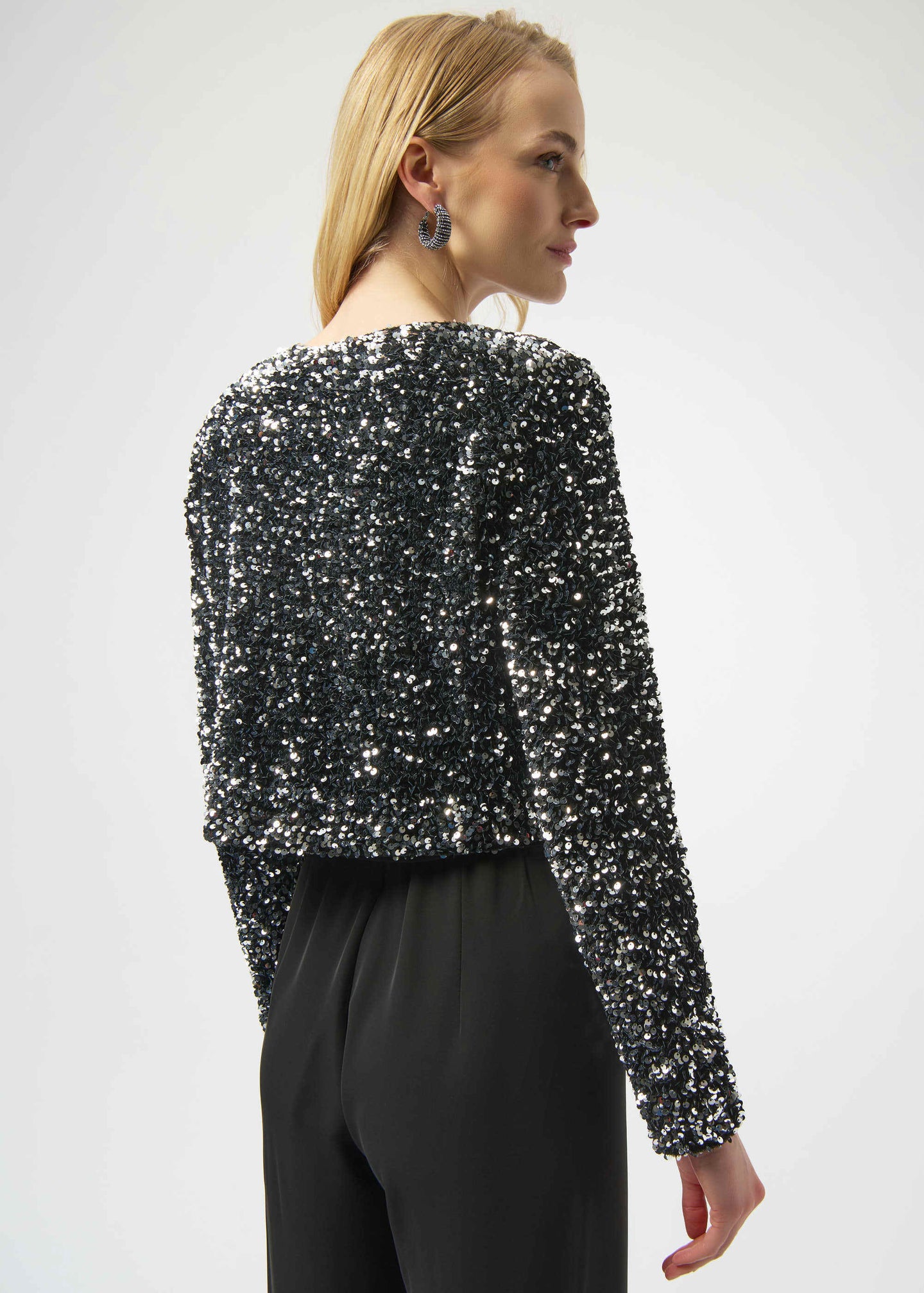 Joseph Ribkoff - Sequined Velvet Cropped Cover-Up