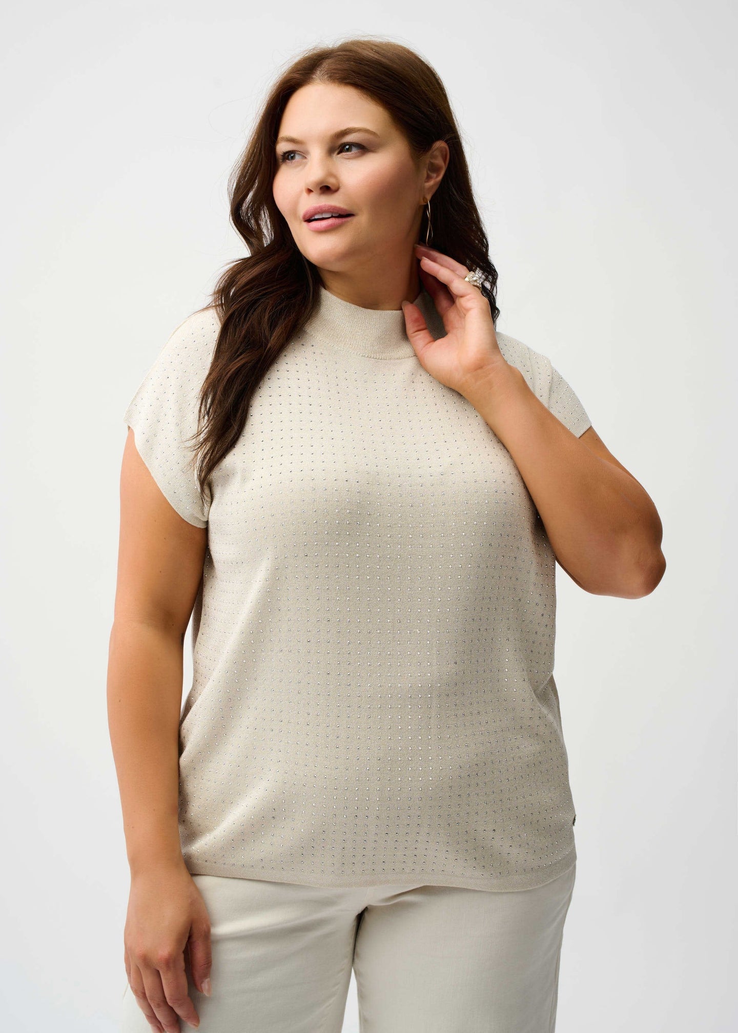 Joseph Ribkoff - Sweater Knit Sleeveless Pullover with Iron-On Detail