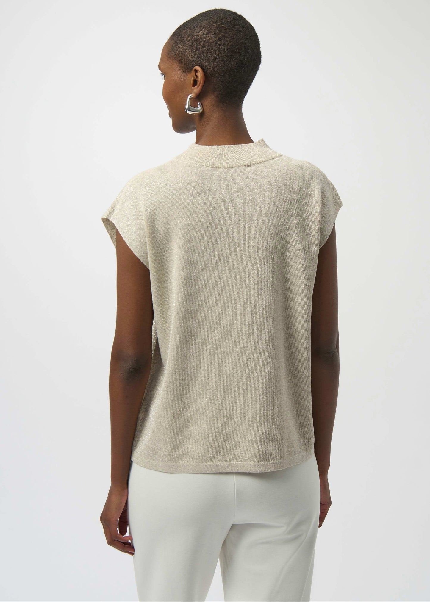 Joseph Ribkoff - Sweater Knit Sleeveless Pullover with Iron-On Detail