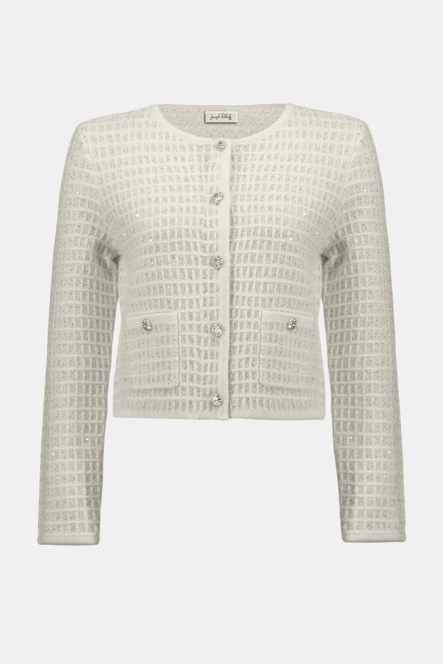 Joseph Ribkoff - Sequined Knit Cardigan with Gold Buttons