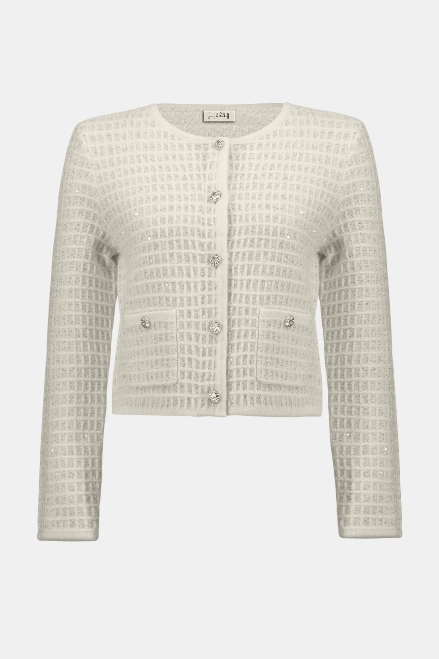 Joseph Ribkoff - Sequined Knit Cardigan with Gold Buttons