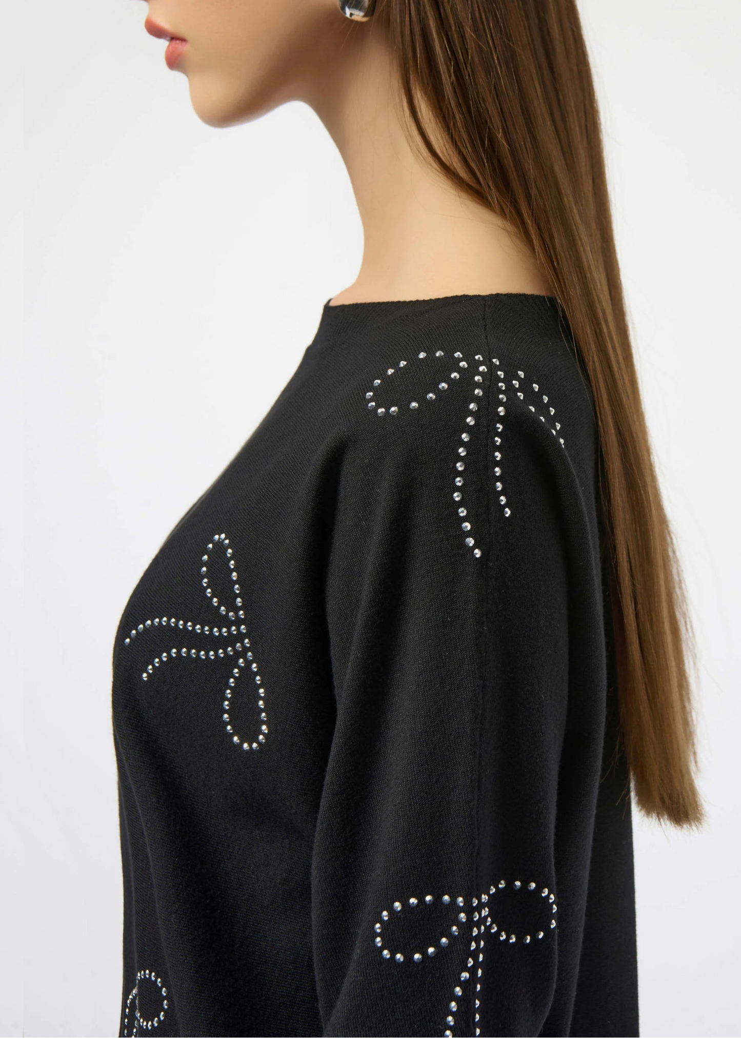 Joseph Ribkoff - Sweater Knit Pullover with Iron-On Bow Detail