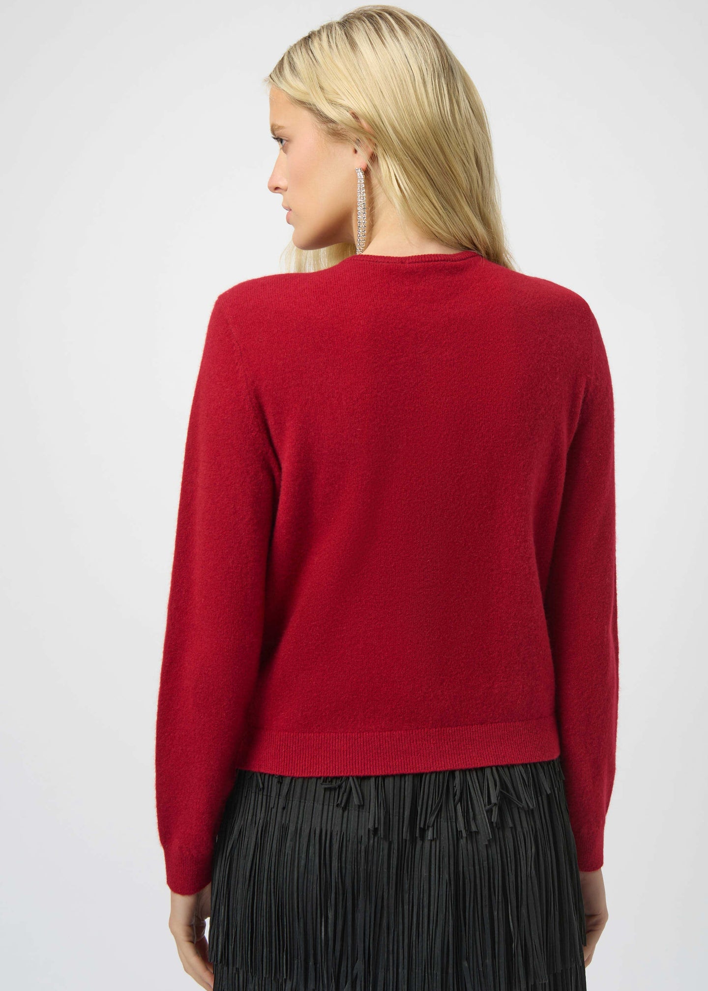 Joseph Ribkoff - Cashmere Button-Front Crew Neck Cardigan