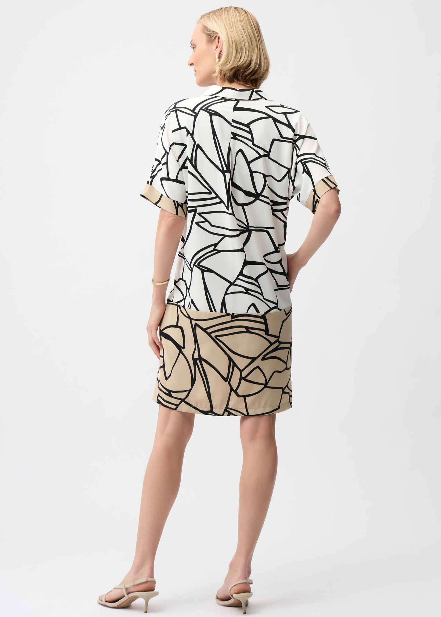 Joseph Ribkoff - Recycled Woven Abstract Print Shirt Dress