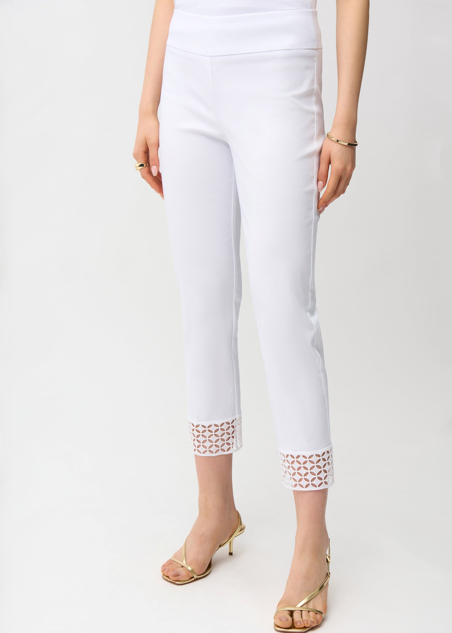Joseph Ribkoff - Millennium Pull-On Crop Pants With Guipure Detail
