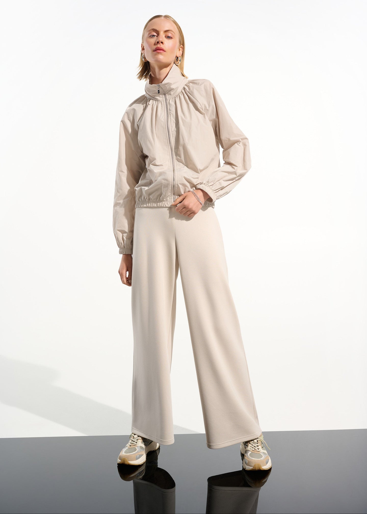 Joseph Ribkoff - Memory Cocoon Outdoor Jacket With Funnel Collar