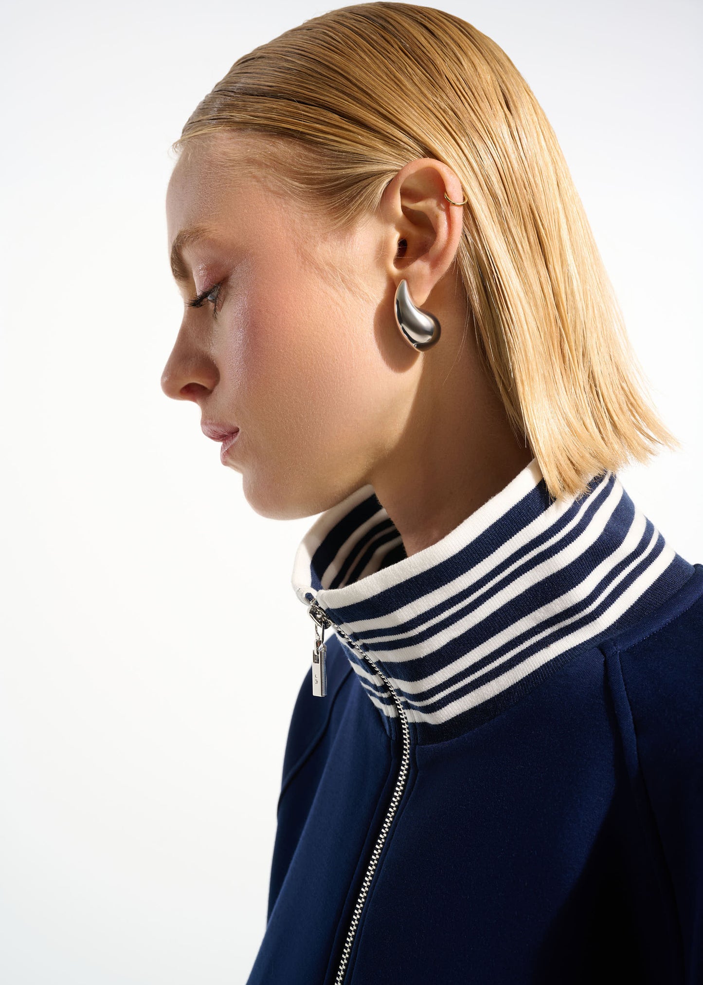 Joseph Ribkoff - Scuba Jersey Jacket With Funnel Collar