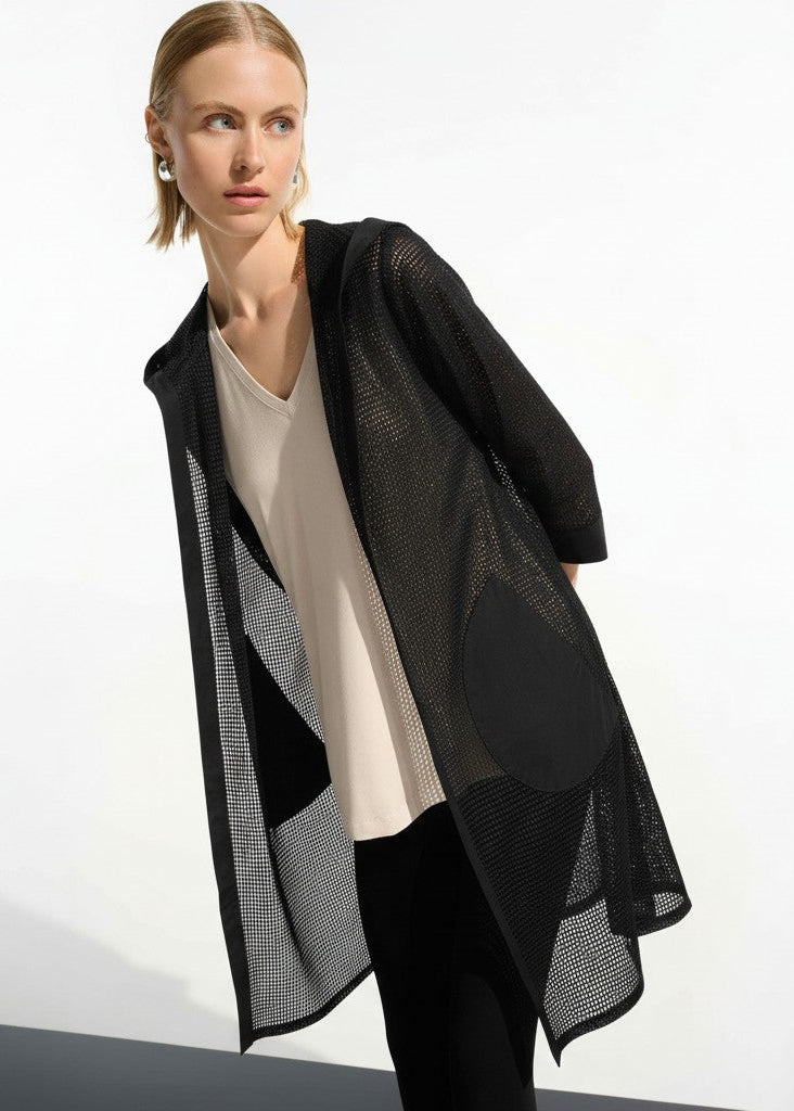 Joseph Ribkoff - Memory and Mesh A-Line Cover-Up With Hood