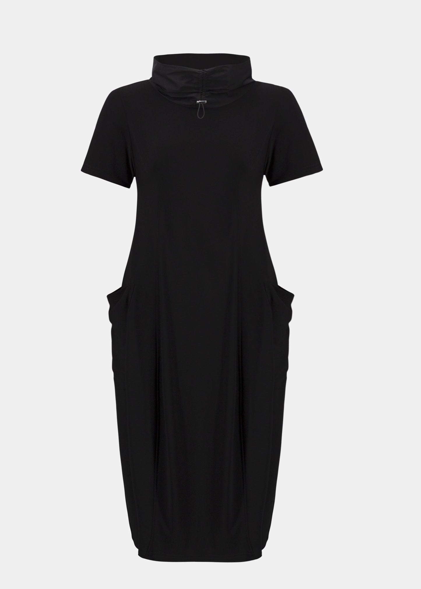 Joseph Ribkoff - Silky Knit Cocoon Dress With Memory Funnel Collar