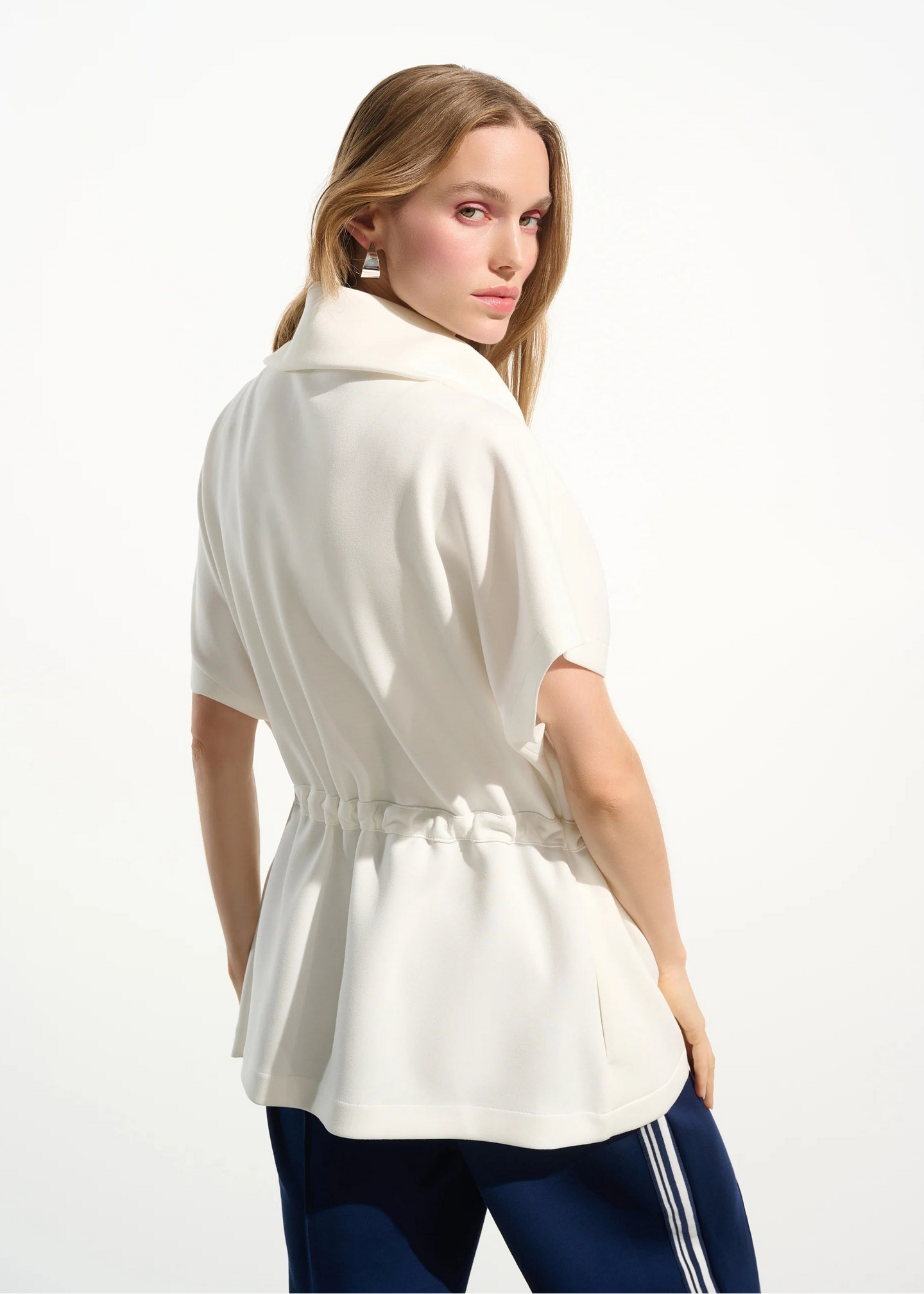 Joseph Ribkoff - Scuba Jersey Boxy Jacket With Drawstring Waist