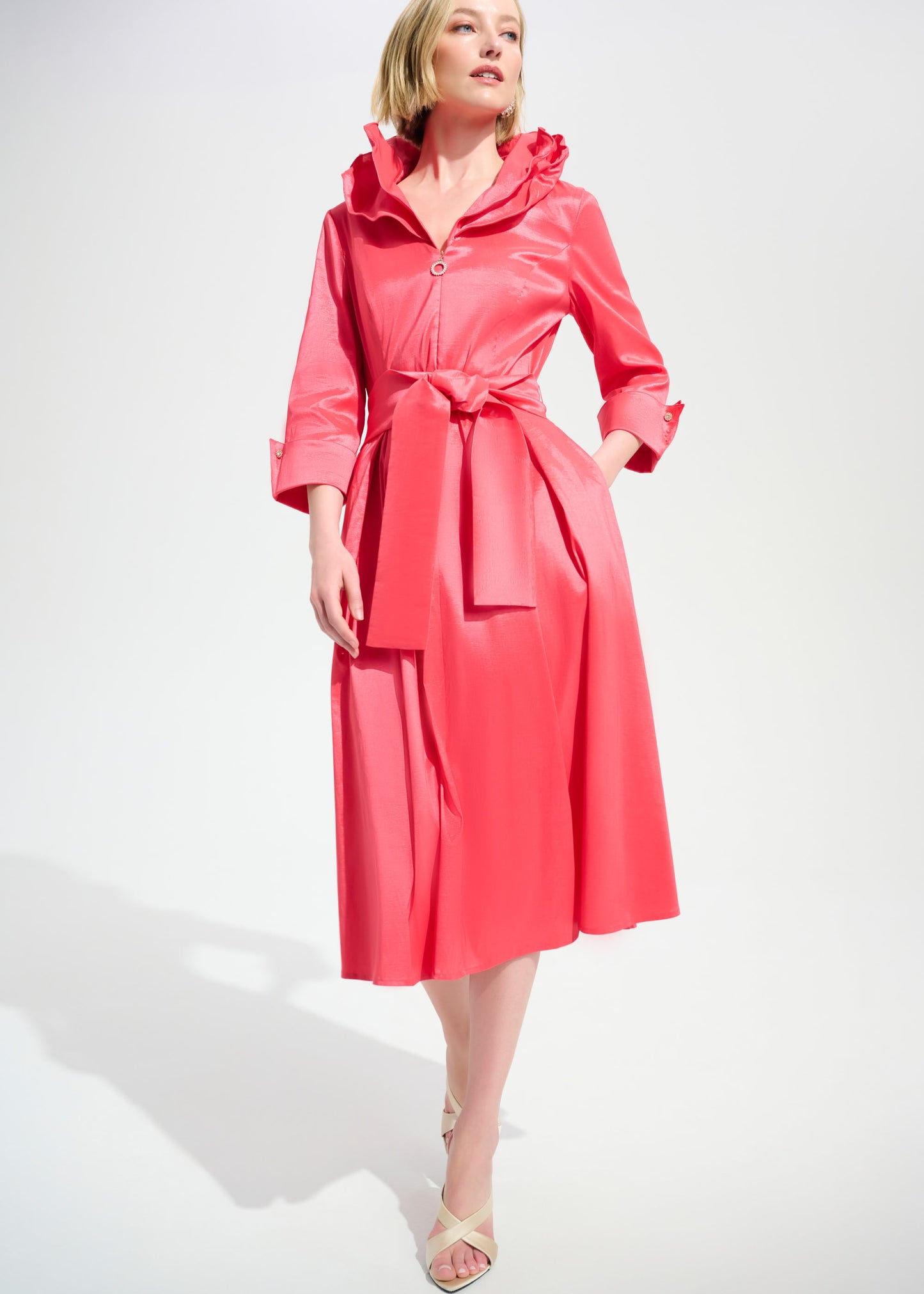 Joseph Ribkoff - Signature Stretch Taffeta Fit And Flare Dress