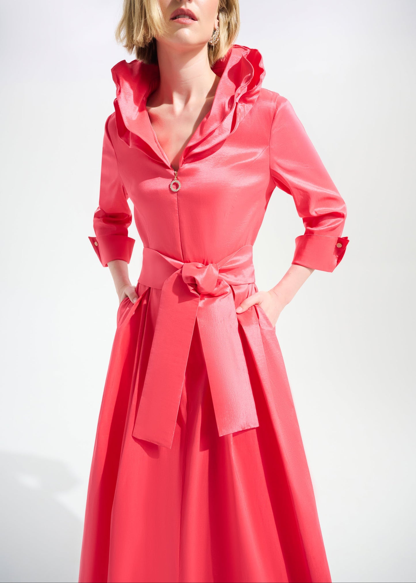 Joseph Ribkoff - Signature Stretch Taffeta Fit And Flare Dress