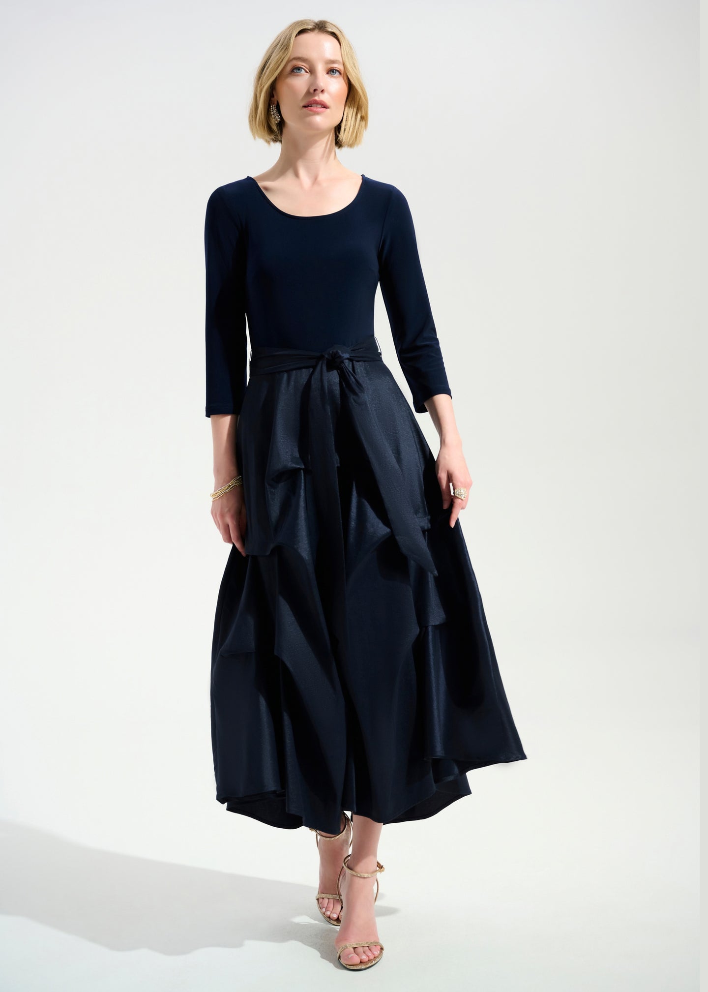 Joseph Ribkoff - Signature Stretch Taffeta Fit And Flare Dress