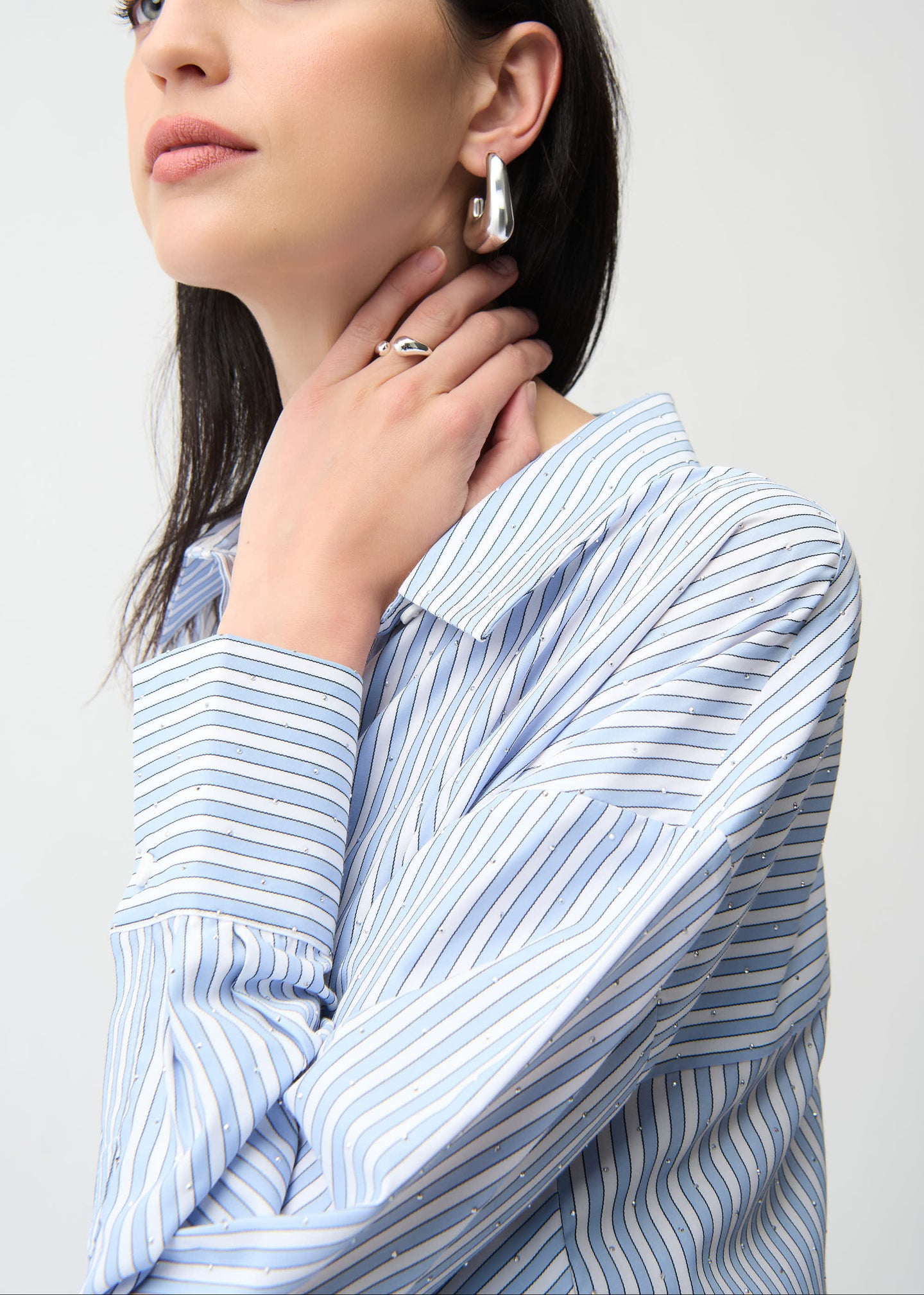 Joseph Ribkoff - Tencel Stripe Print Boxy Blouse