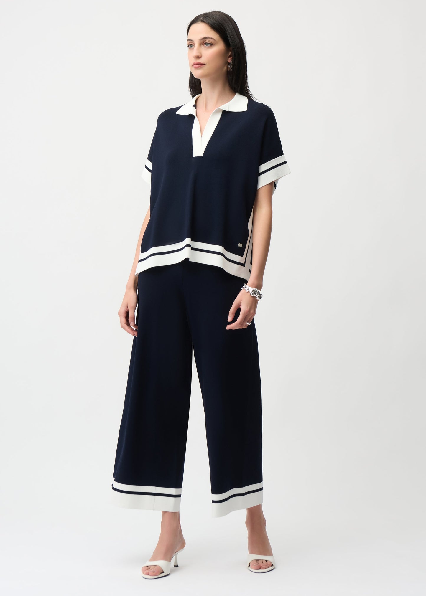 Joseph Ribkoff - Culotte Pants With Stripe Detail