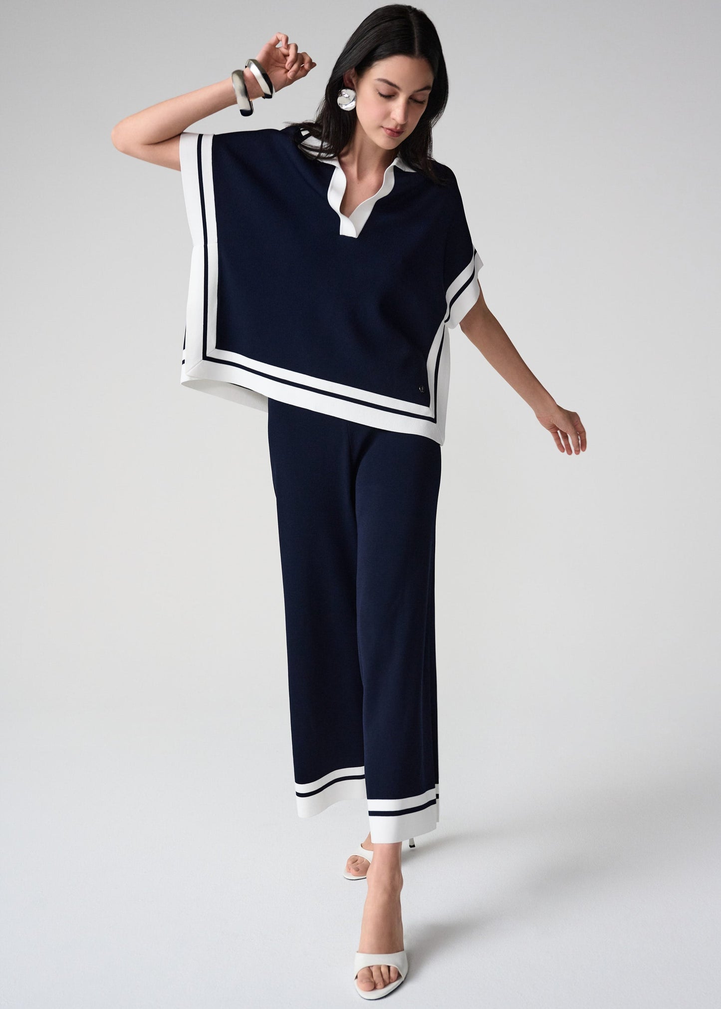 Joseph Ribkoff - Culotte Pants With Stripe Detail