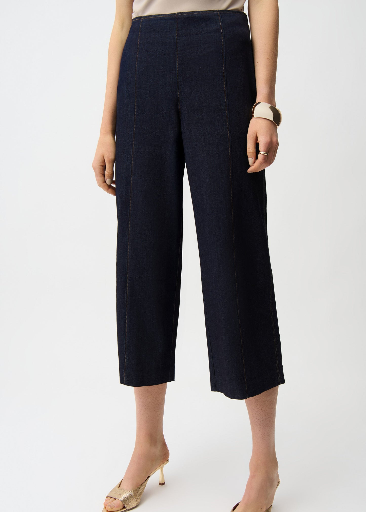 Joseph Ribkoff - Culotte Jeans With Exposed Side Zipper