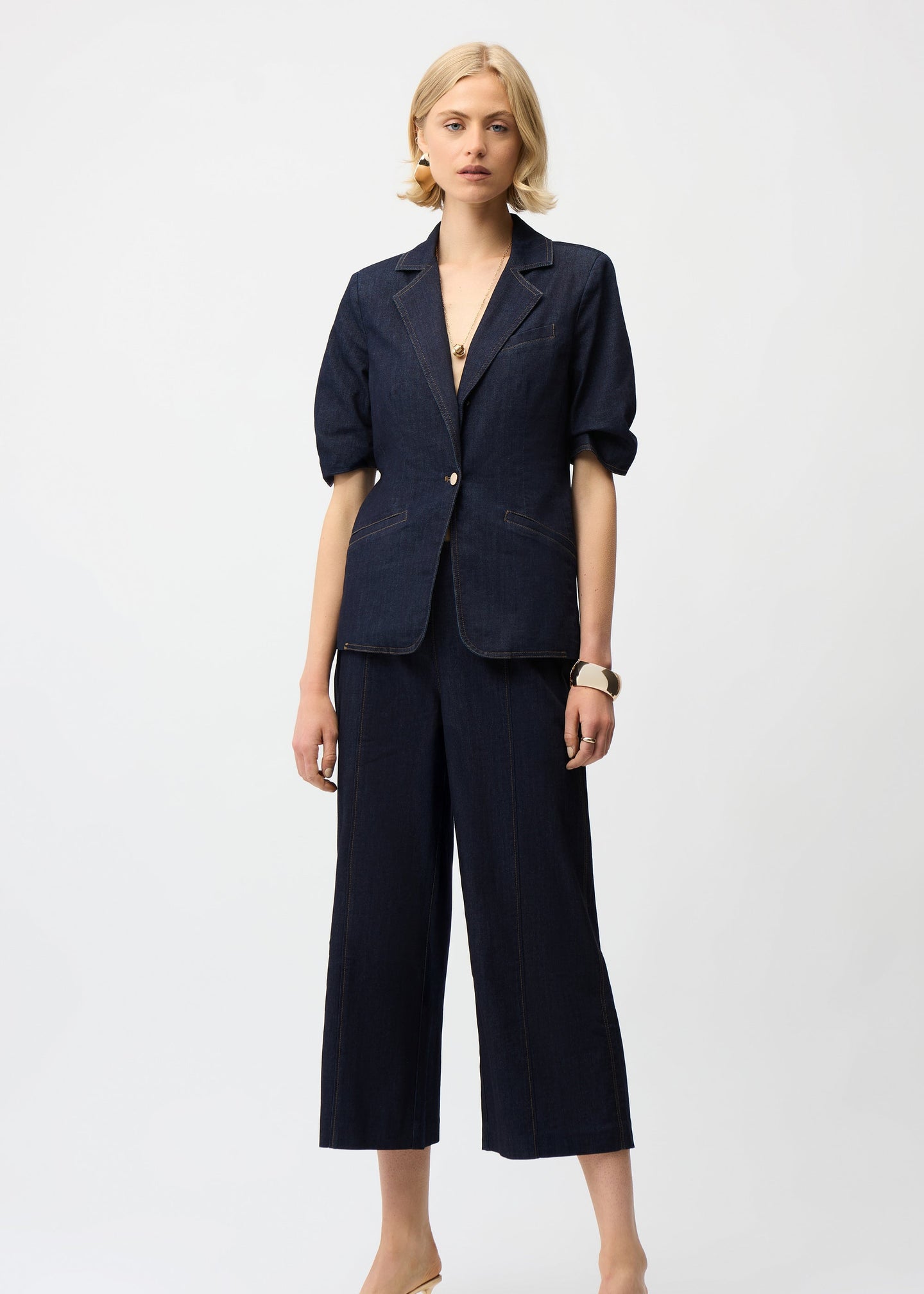 Joseph Ribkoff - Culotte Jeans With Exposed Side Zipper