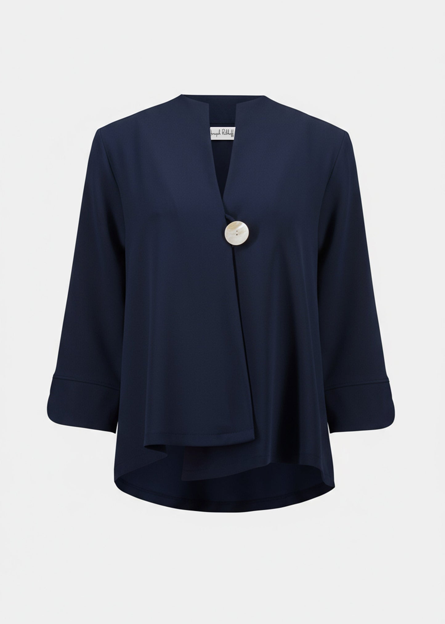 Joseph Ribkoff - Woven Twill Swing Jacket With Statement Button