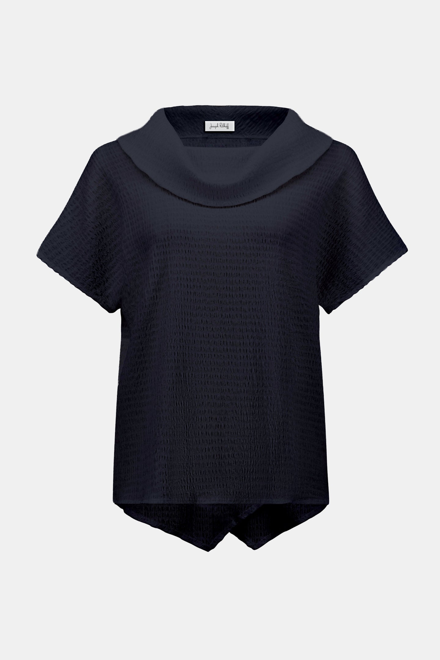 Joseph Ribkoff - Textured Knit Cowl Collar Boxy Top