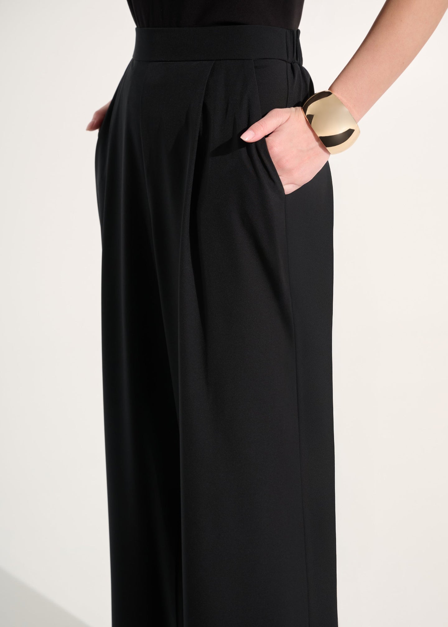 Joseph Ribkoff - Stretch Woven Pull-On Wide Leg Pants