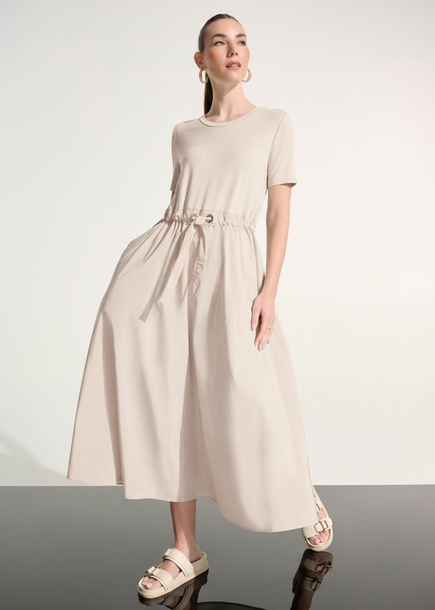 Joseph Ribkoff - Jersey And Memory Fit & Flare Dress With Waist Detail