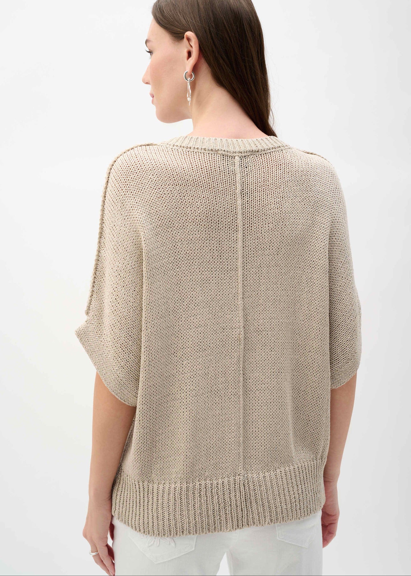 Joseph Ribkoff - Viscose and Lurex Sweater Knit Relaxed Top