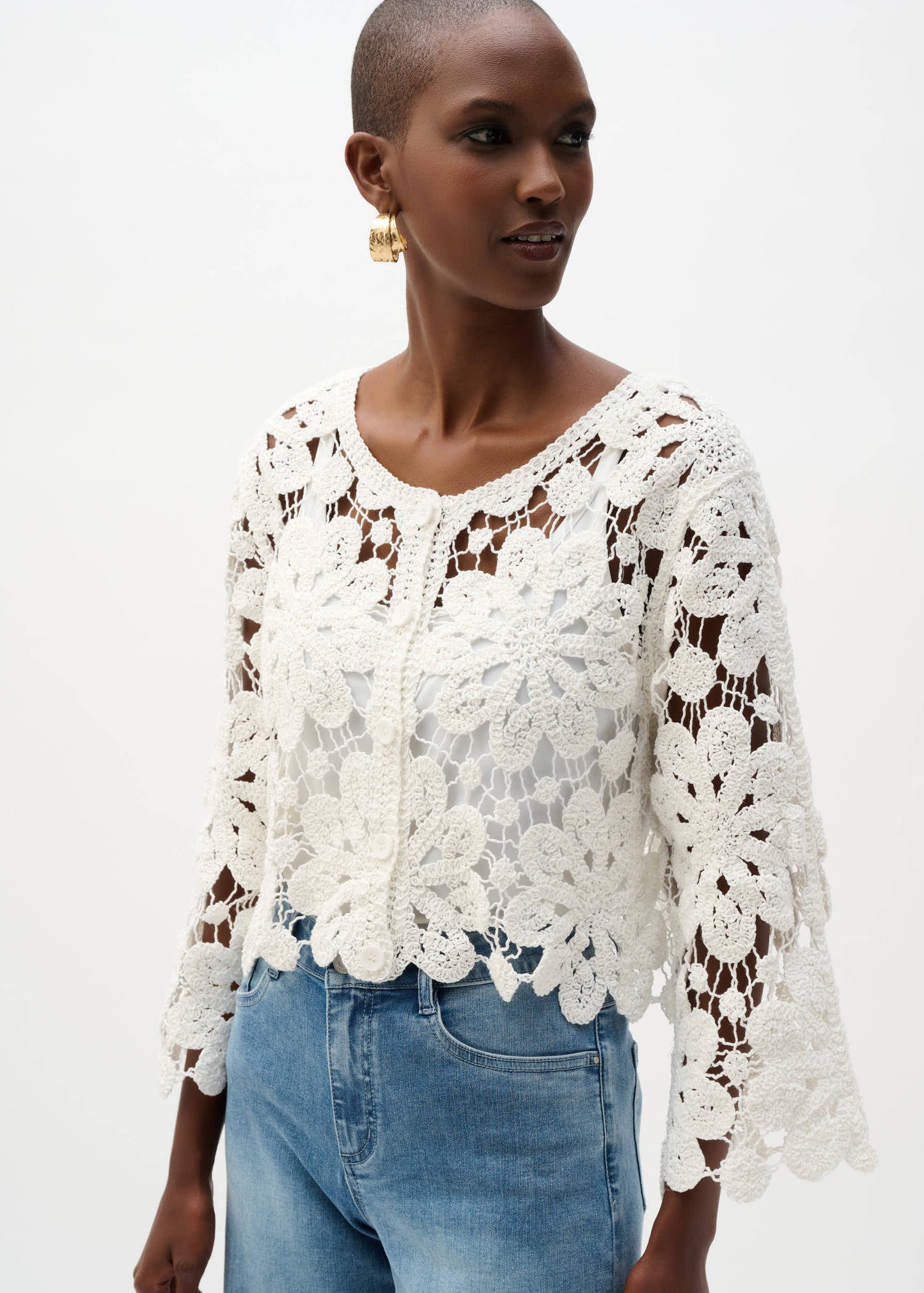Joseph Ribkoff - Crochet Boxy Cardigan