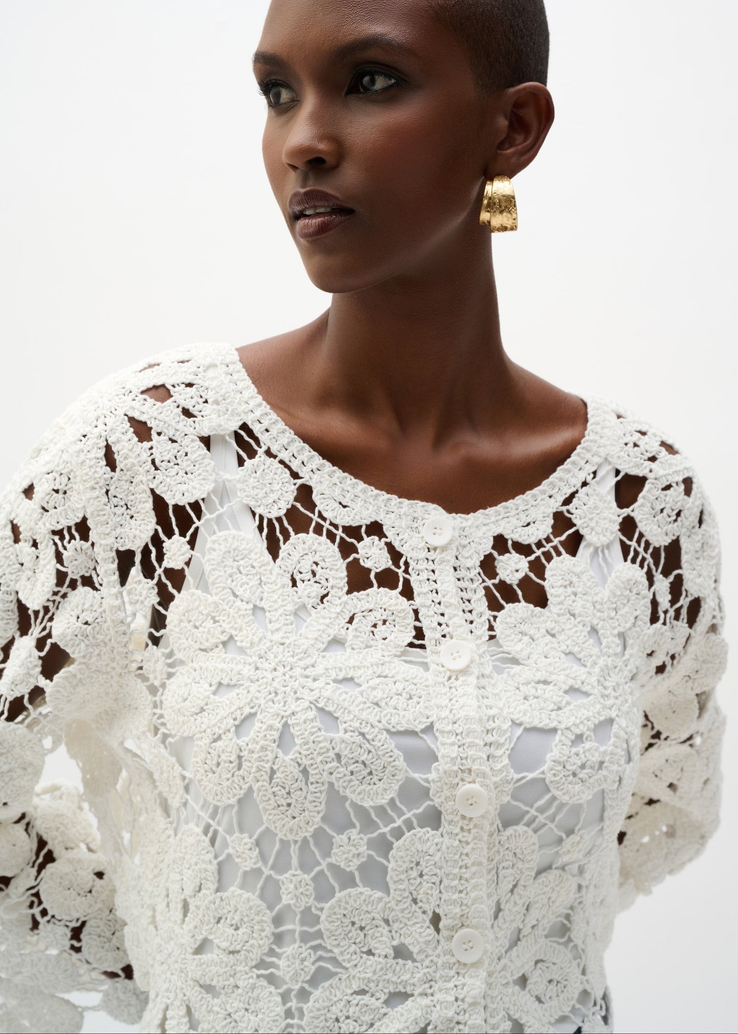 Joseph Ribkoff - Crochet Boxy Cardigan