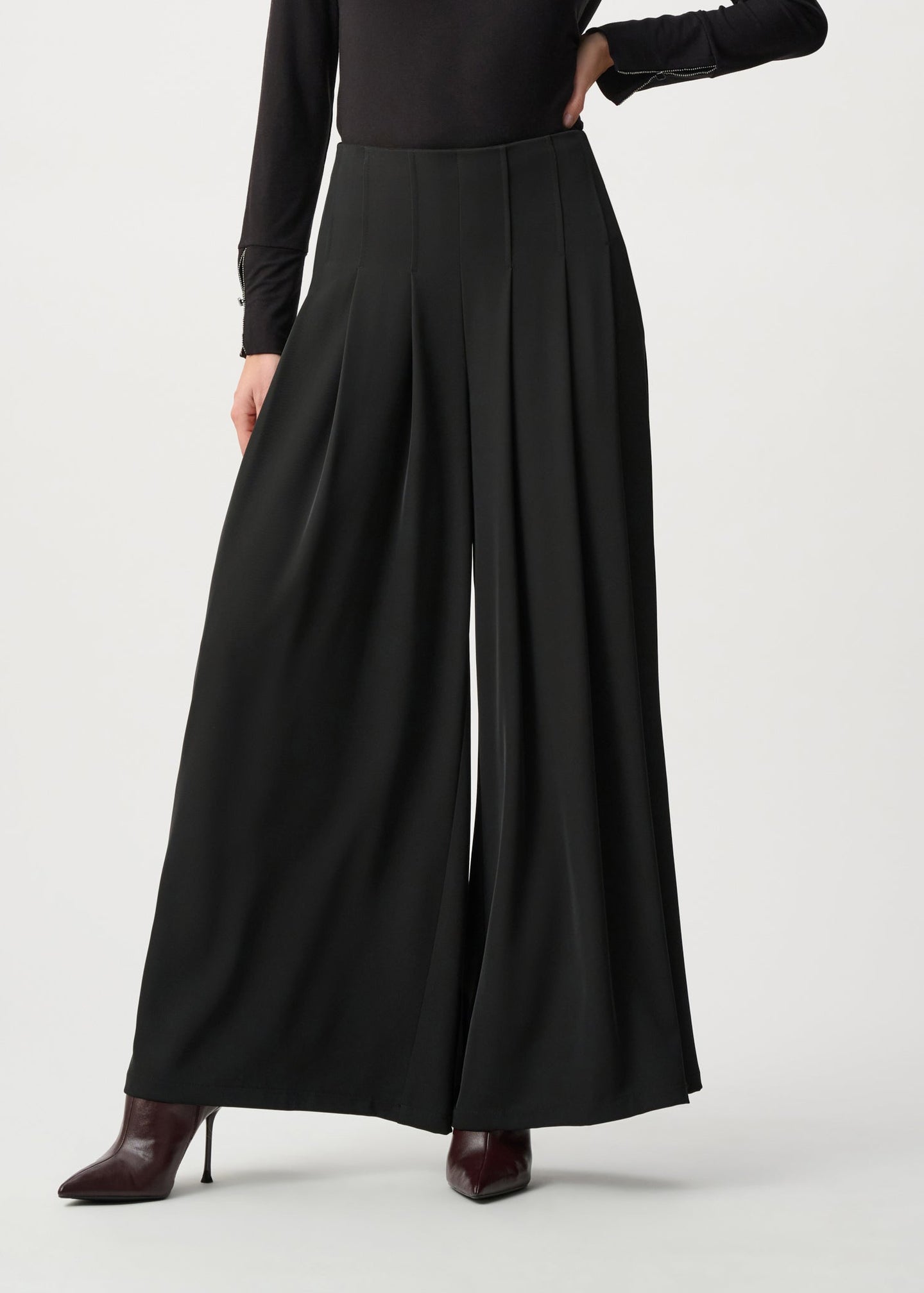 Joseph Ribkoff - Woven Twill Wide-Leg Pants