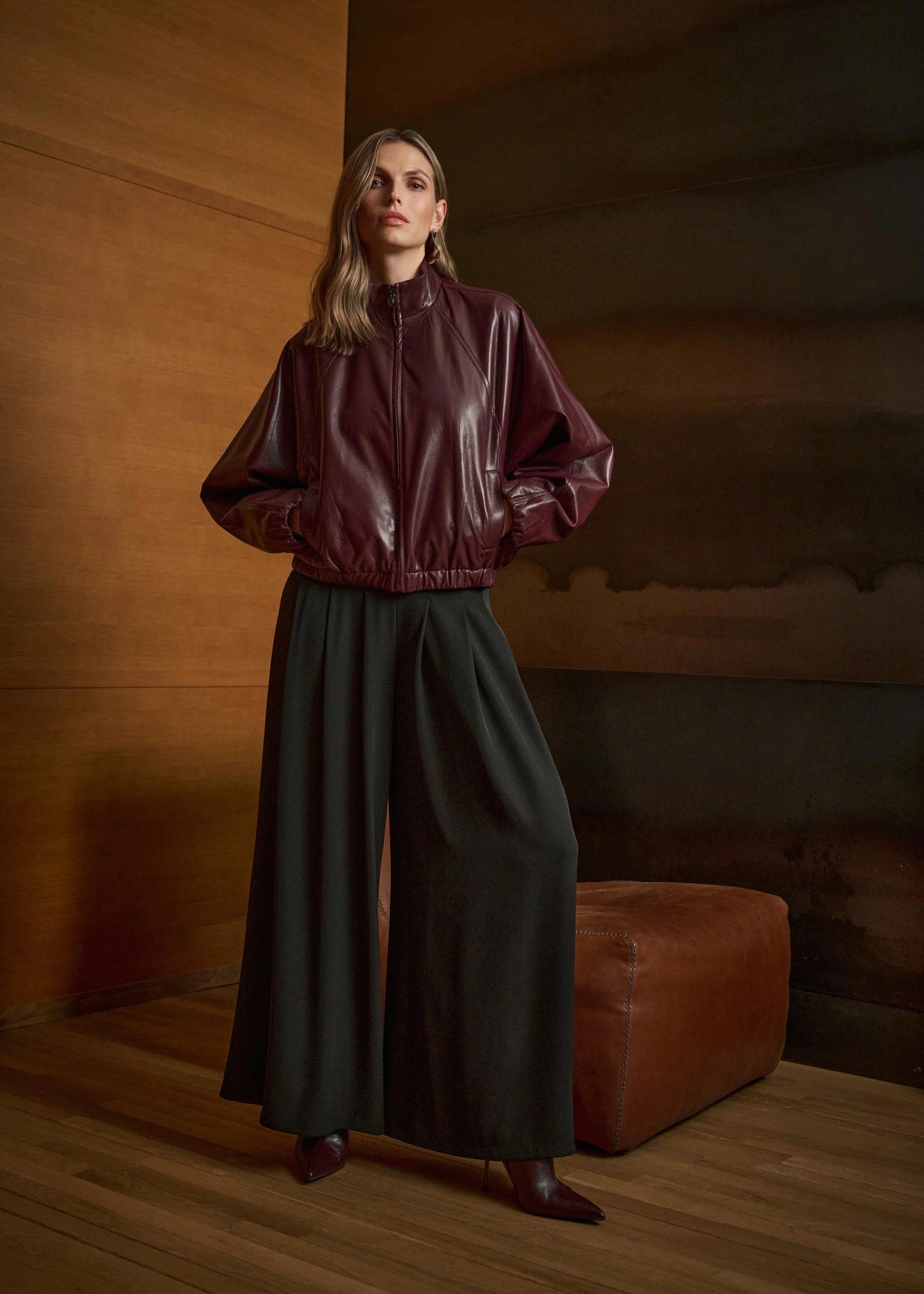 Joseph Ribkoff - Woven Twill Wide-Leg Pants
