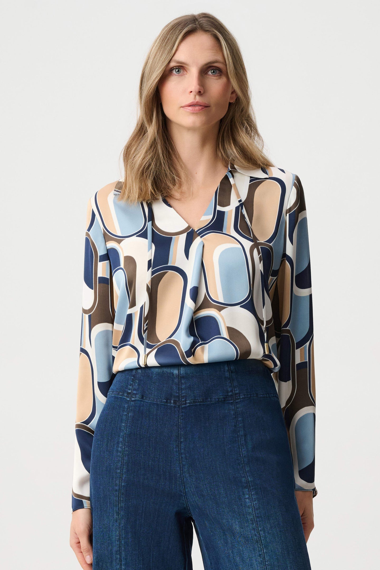 Joseph Ribkoff - Recycled Satin Geometric Top