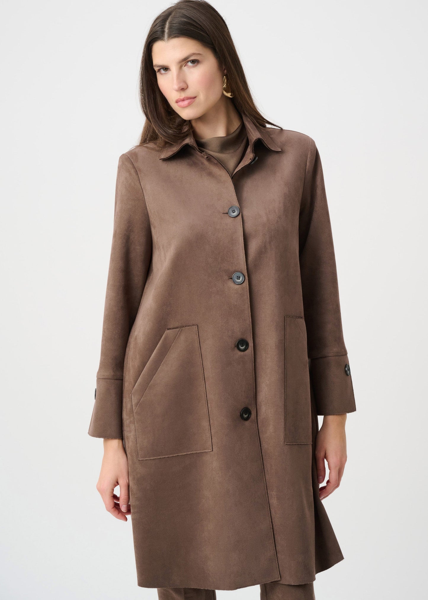 Joseph Ribkoff - Scuba Suede Straight Coat