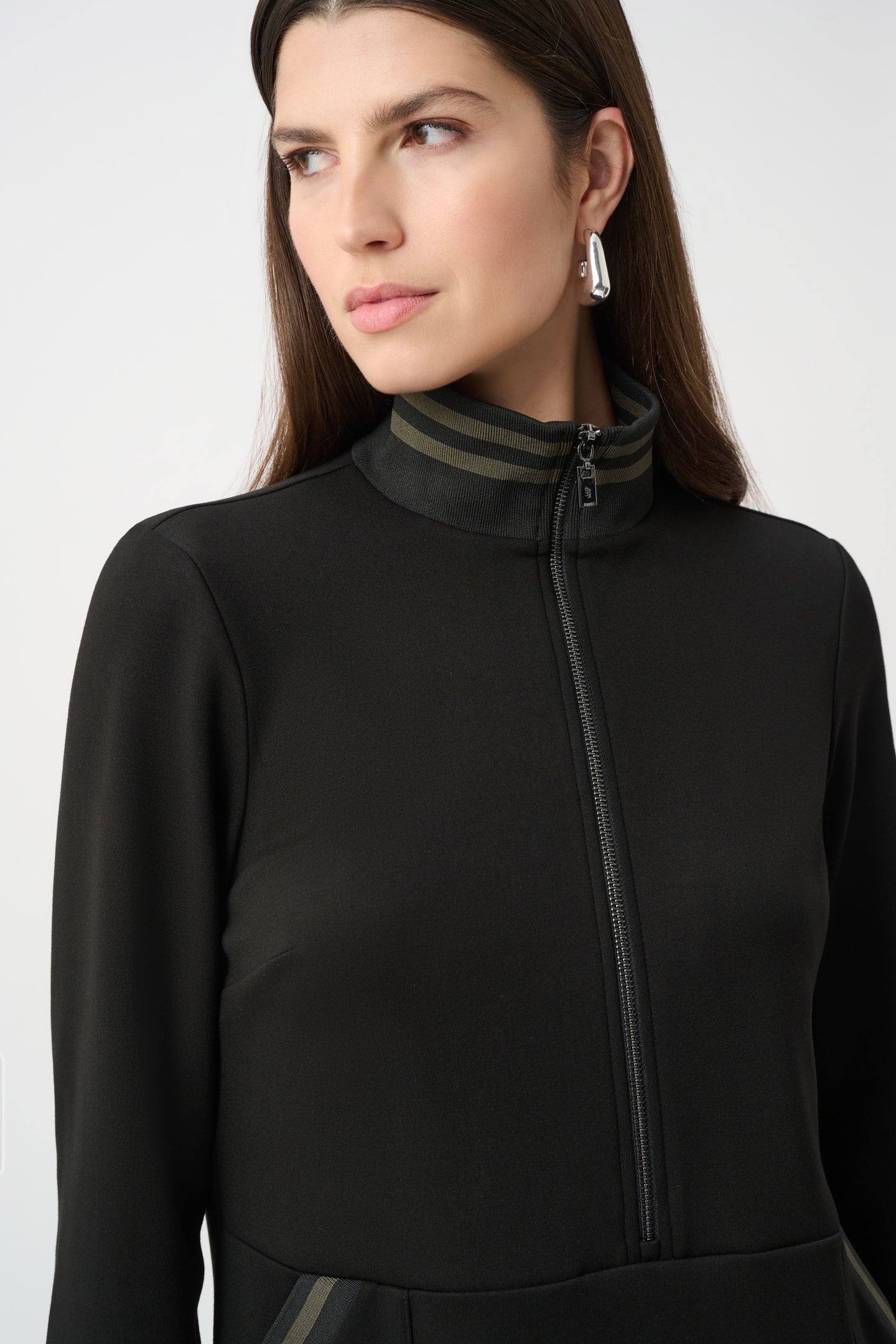 Joseph Ribkoff - Scuba Jersey Funnel-Neck Straight Dress