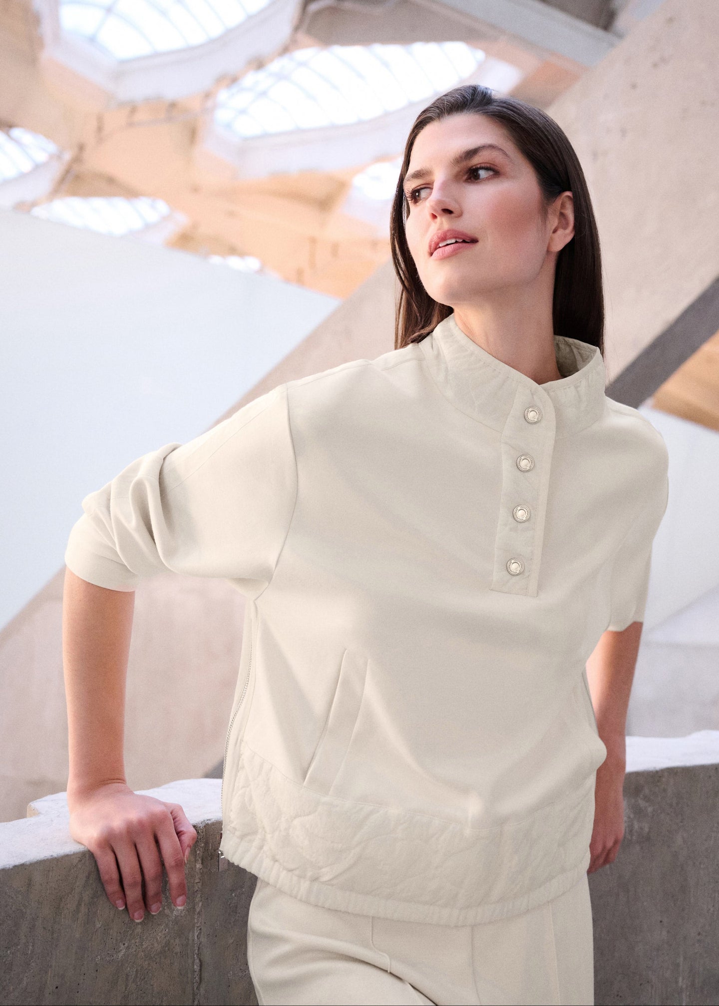 Joseph Ribkoff - Scuba Jersey Funnel-Neck Jacket