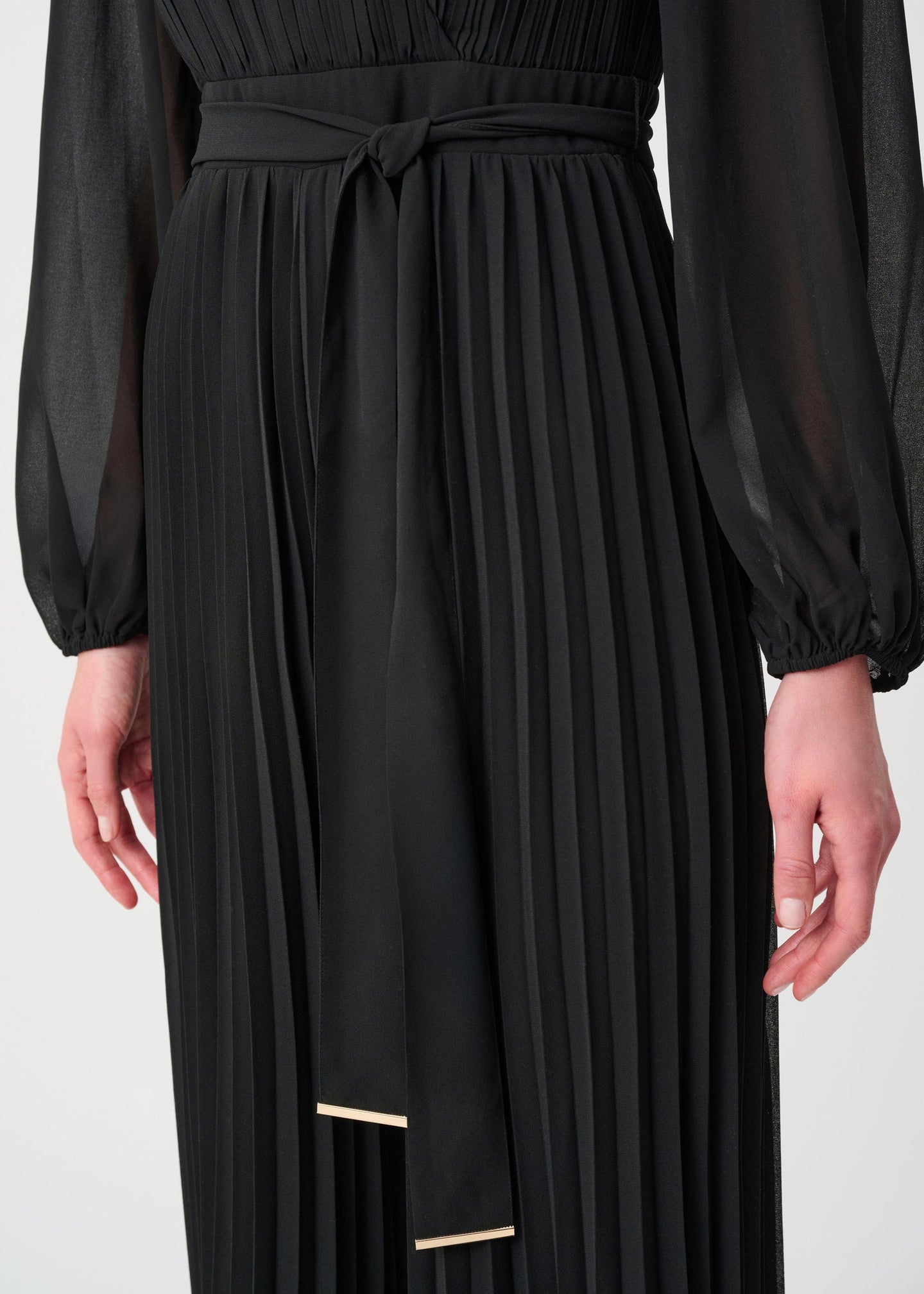 Joseph Ribkoff - Signature Georgette And Chiffon Wide Leg Wrap Jumpsuit