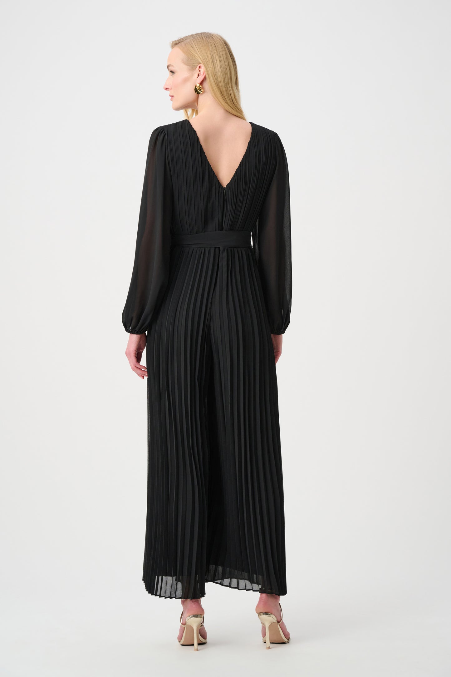 Joseph Ribkoff - Signature Georgette And Chiffon Wide Leg Wrap Jumpsuit