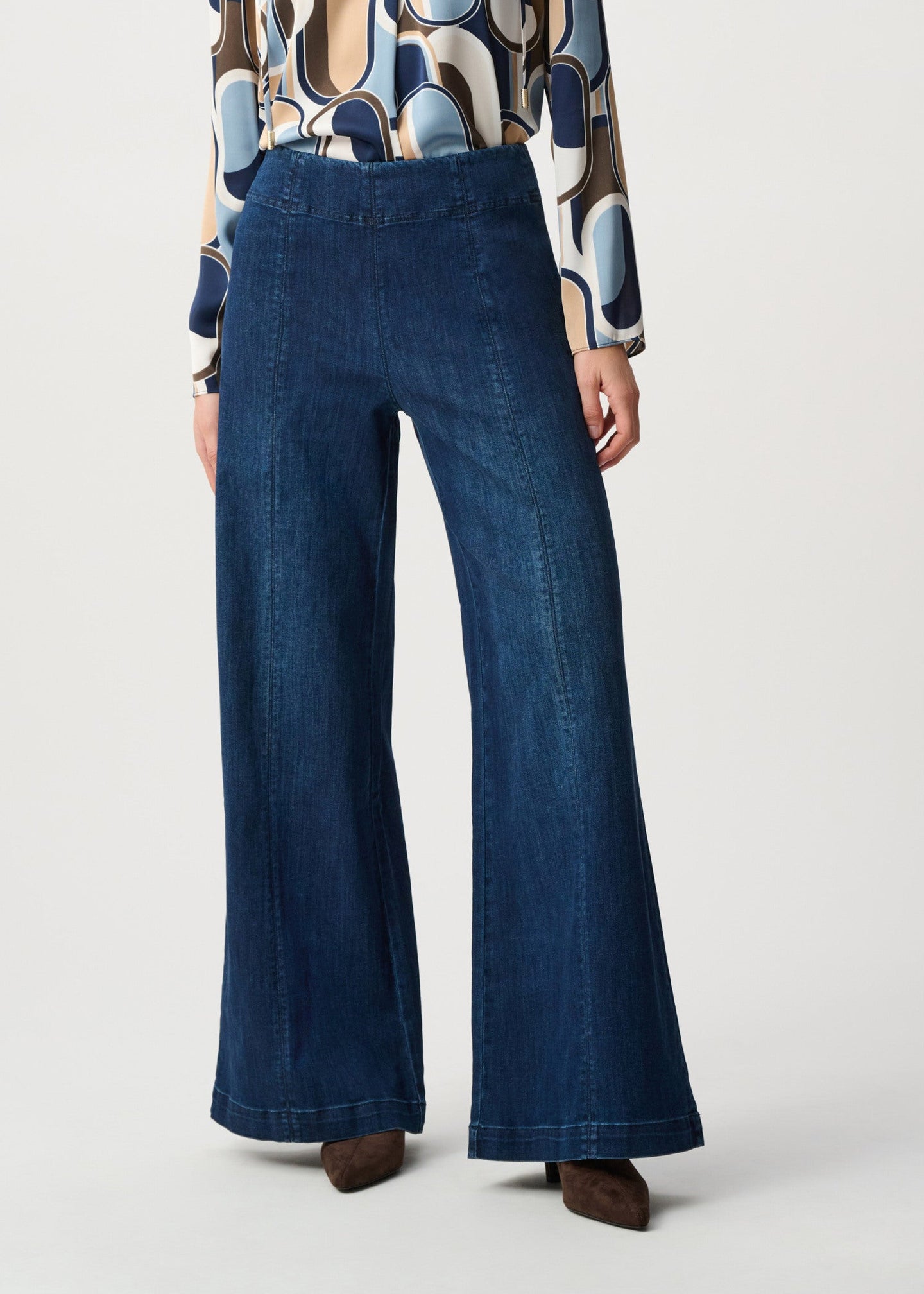 Joseph Ribkoff - Featherweave™ Denim Palazzo High-Rise Pull-On Jeans