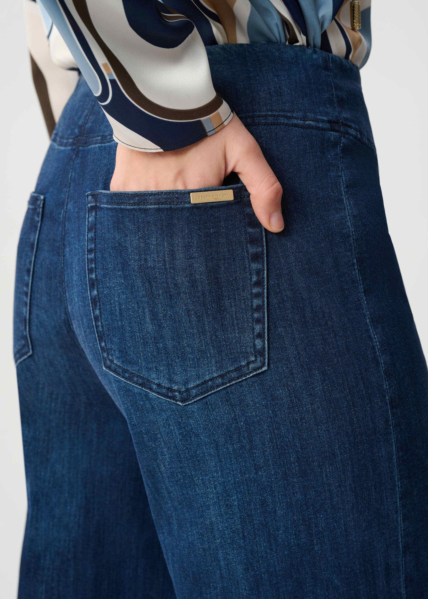 Joseph Ribkoff - Featherweave™ Denim Palazzo High-Rise Pull-On Jeans