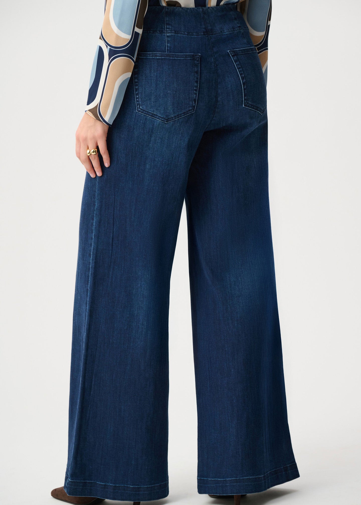 Joseph Ribkoff - Featherweave™ Denim Palazzo High-Rise Pull-On Jeans