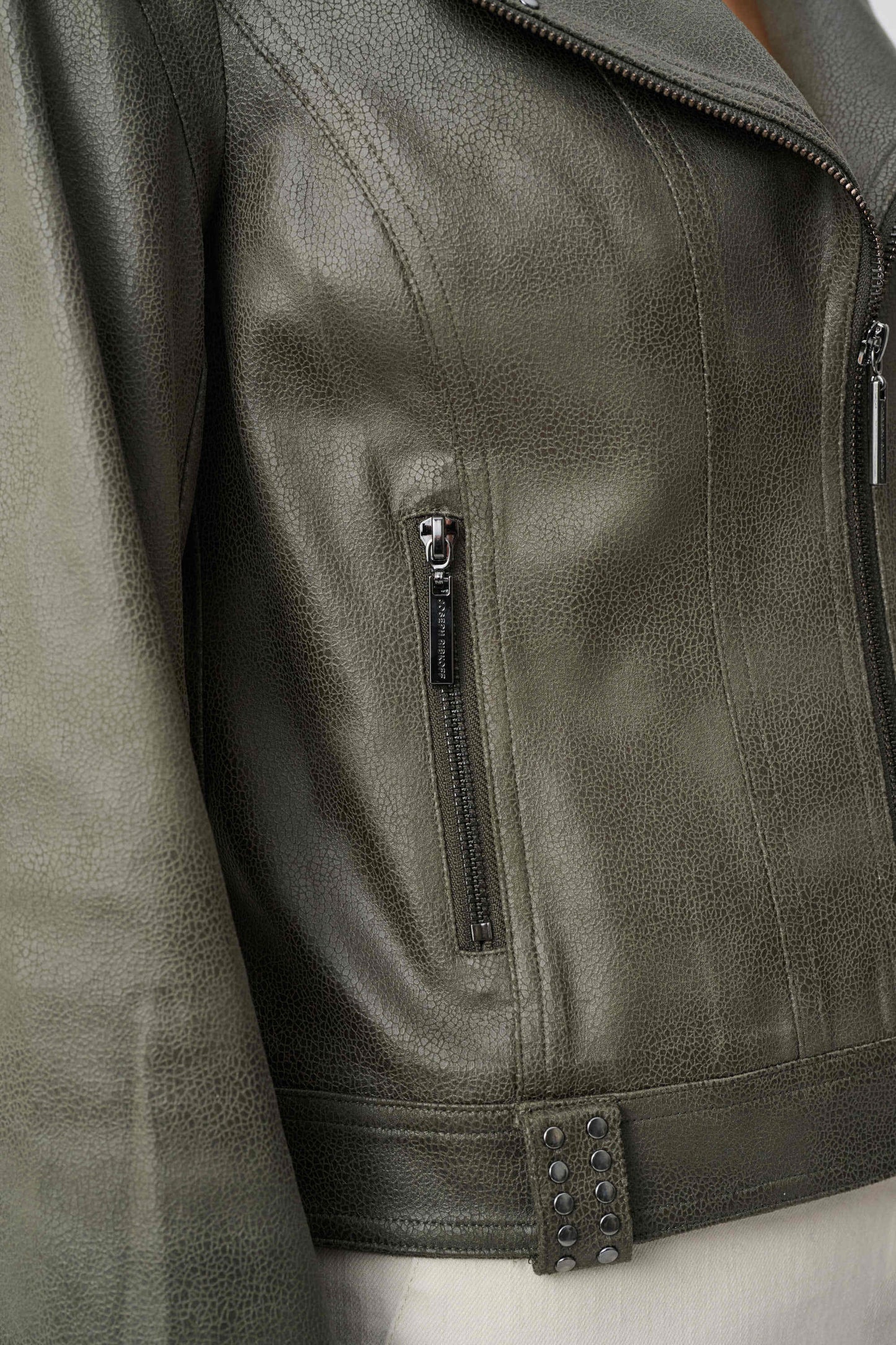 Joseph Ribkoff - Foiled Faux Suede Fitted Jacket