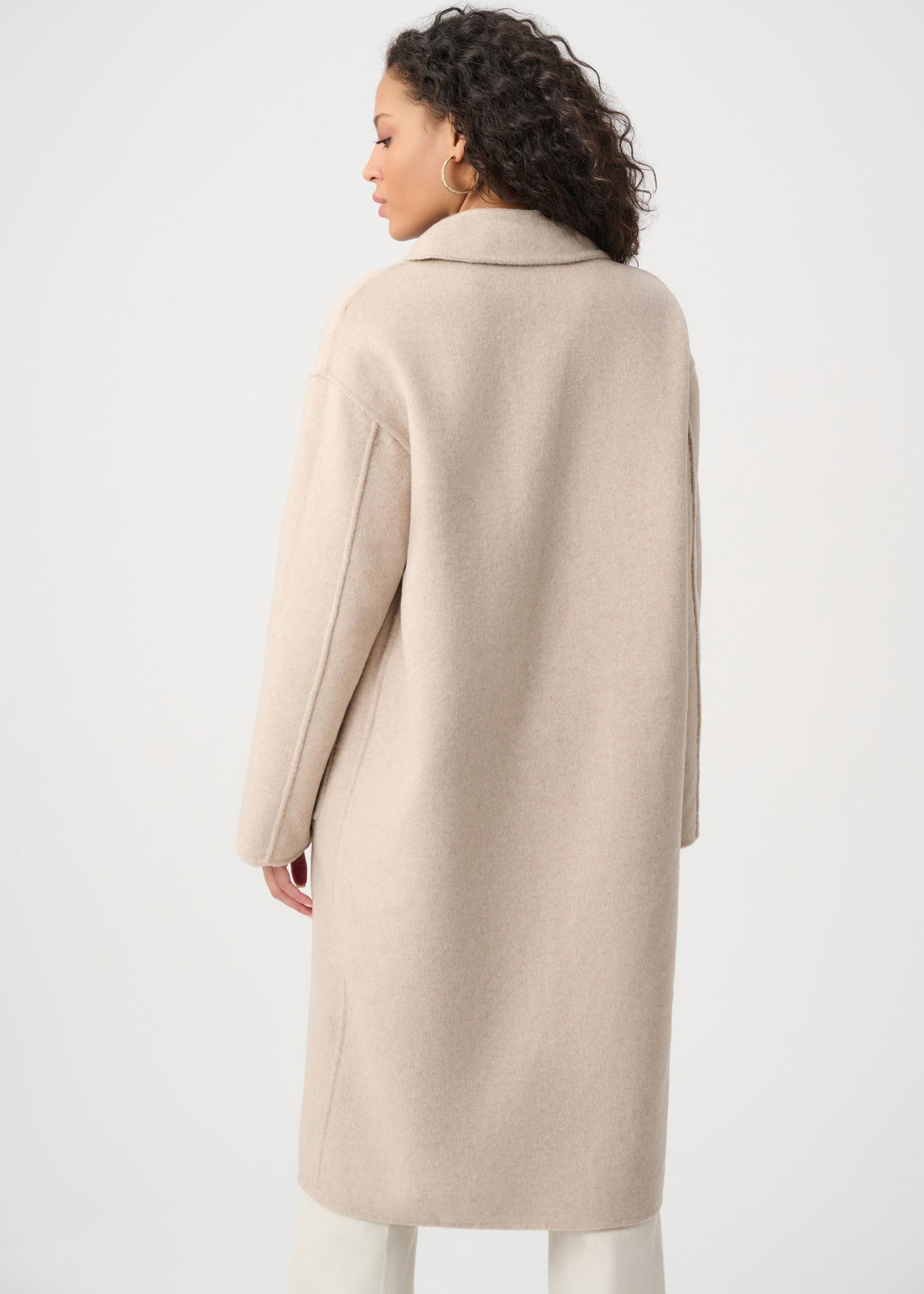 Joseph Ribkoff - Wool Blend Plaid Reversible Boxy Coat