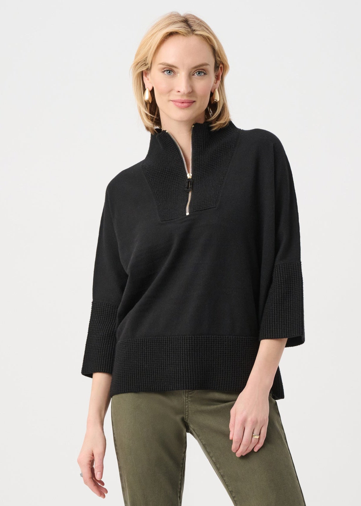 Joseph Ribkoff - Brushed Viscose And Nylon Funnel-Neck Sweater